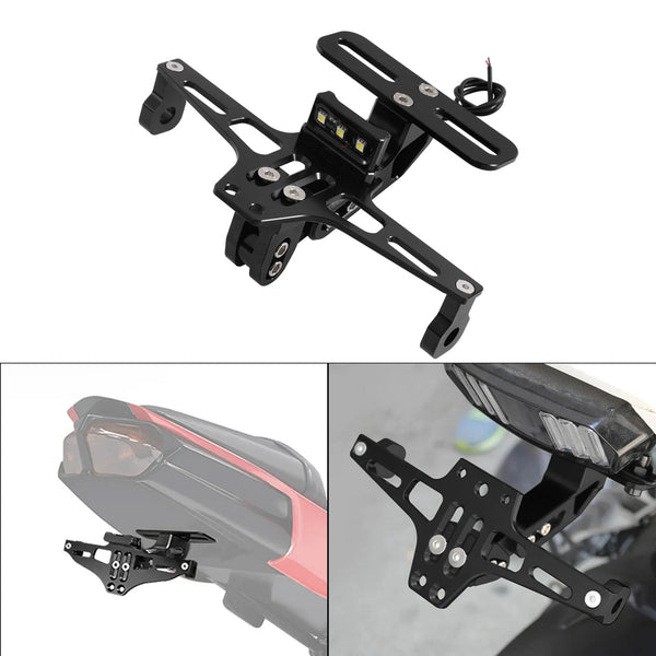 License Plate Holder Bracket W/ LED Tail Light Fit For Yamaha MT07 FZ 07 YZF-R7