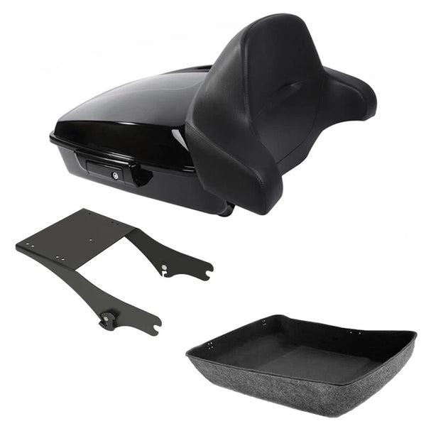 Chopped Trunk Backrest Mount Rack Fit For Harley Touring 1997-2008