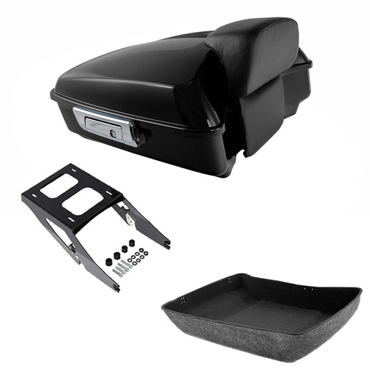 Chopped Trunk Backrest Mount Rack Fit For Harley Sport Glide 2018-2021