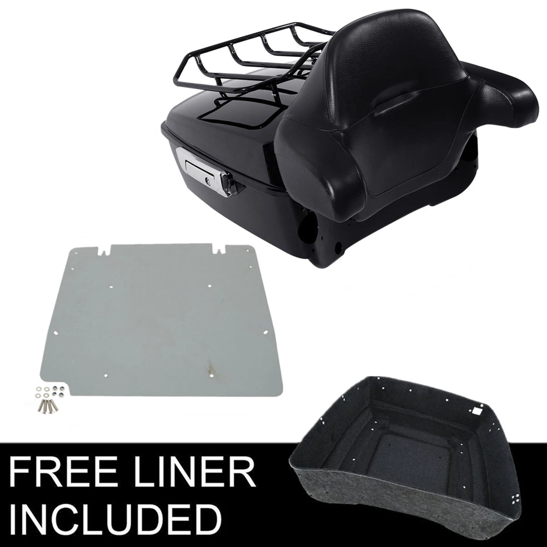 King Trunk Rack Backrest Base Plate Fit For Harley Touring Street Glide 14-2026