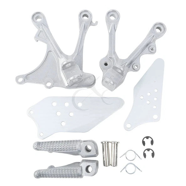 Driver Footrests Peg Bracket Fit For Kawasaki Ninja ZX6R 2005-2008 ZX636 05-2006