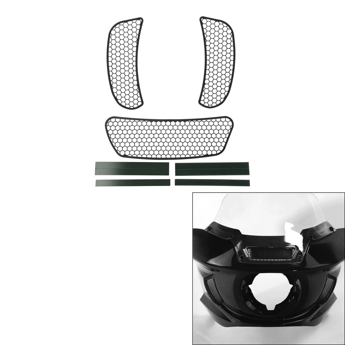 Front Fairing Mesh Vent Screen Grills Fit For Harley Low Rider ST Fxlrst 22-25