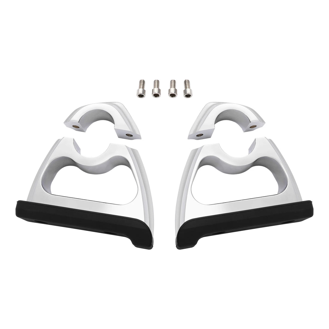 Toe Rests Foot Pegs 1 1/4" Engine Guard Fit For Harley Street Glide Softail Dyna