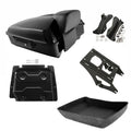 Black Chopped Trunk Backrest Mount Plate Fit For Harley Touring models 2014-2026