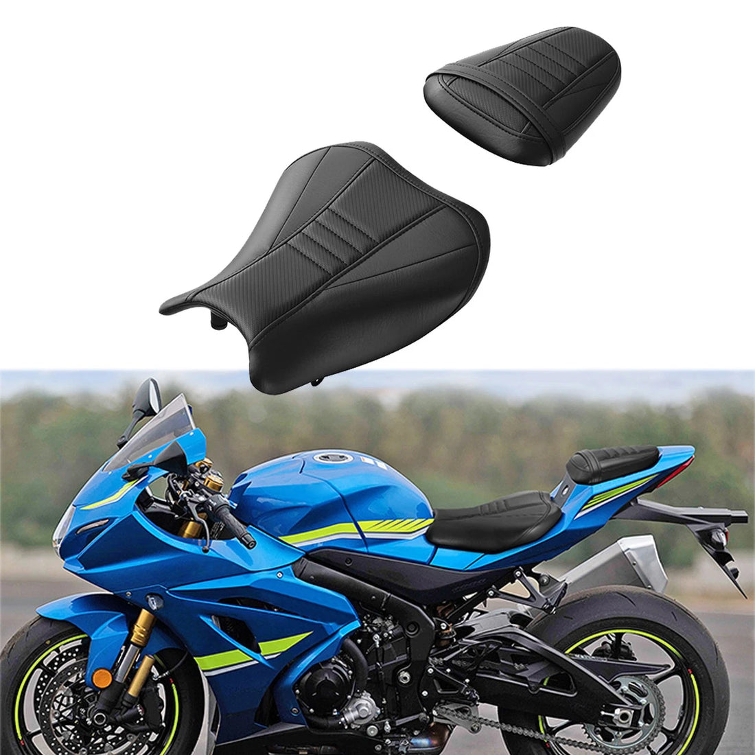 Black Driver & Passenger Seat Fit For Suzuki GSXR1000 2017-2024