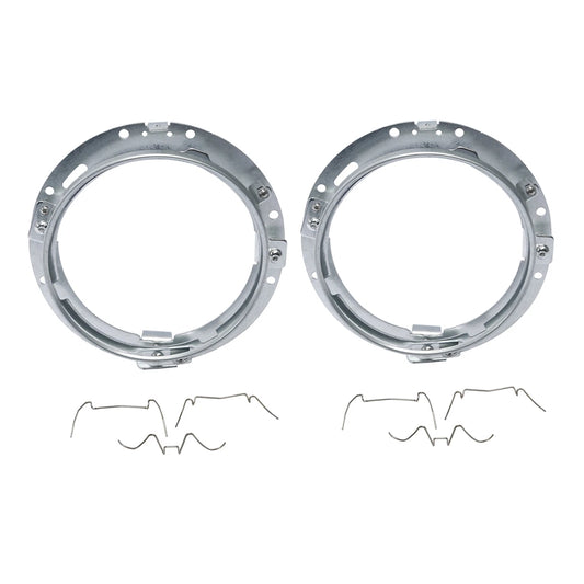 2X 7" LED Headlight Mounting Bracket Ring Fit For Harley Street Road Glide 94-13