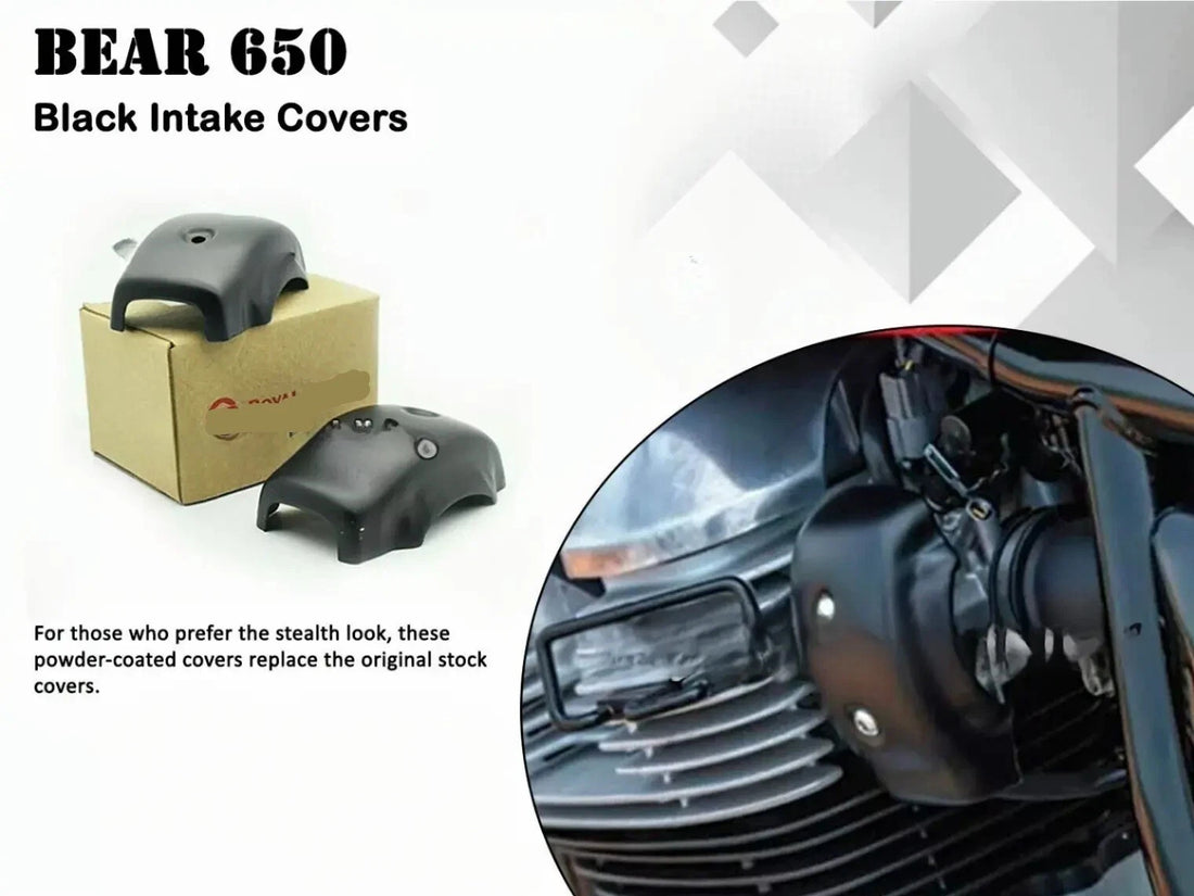 BLACK INTAKE COVER FIT FOR ROYAL ENFIELD BEAR 650