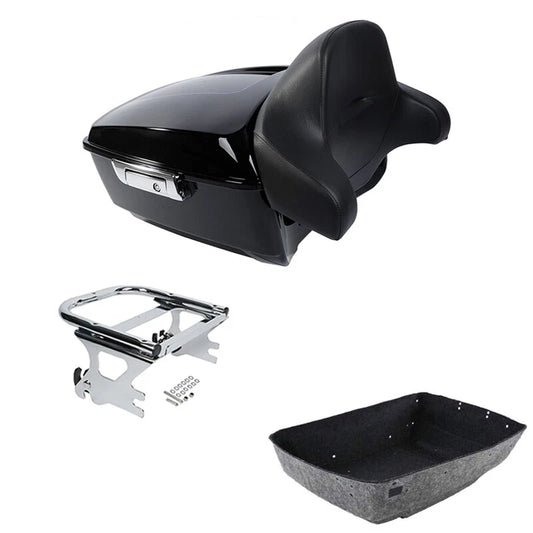 King Trunk Mount Rack Backrest Fit For Harley Touring Road King 1997-2008