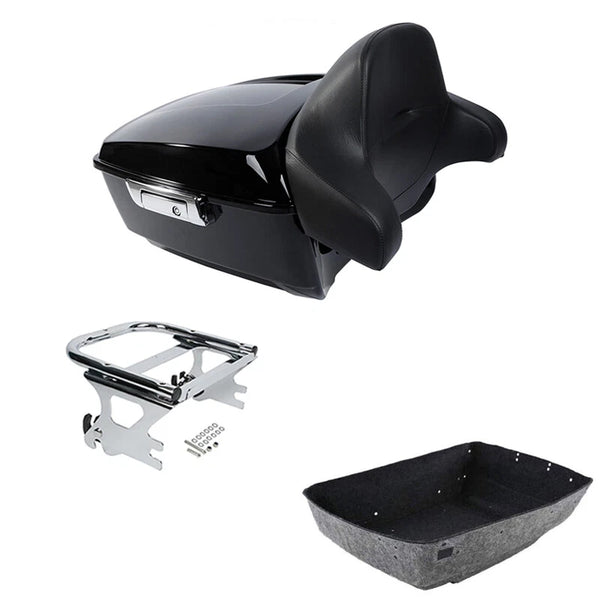 King Trunk Mount Rack Backrest Fit For Harley Touring Road King 1997-2008