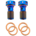 Tusk Titanium Banjo Bolt Kit Burnt Blue M10x1.0 For Husqvarna FC 350 Heritage