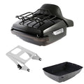 King Trunk Backrest Mount Rack Light Fit For Harley Touring Street Glide 2014-26