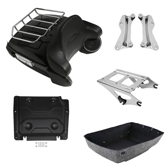 King Trunk Luggage Pad Light Speakers Mount Plate Fit For Harley Touring 2014-26