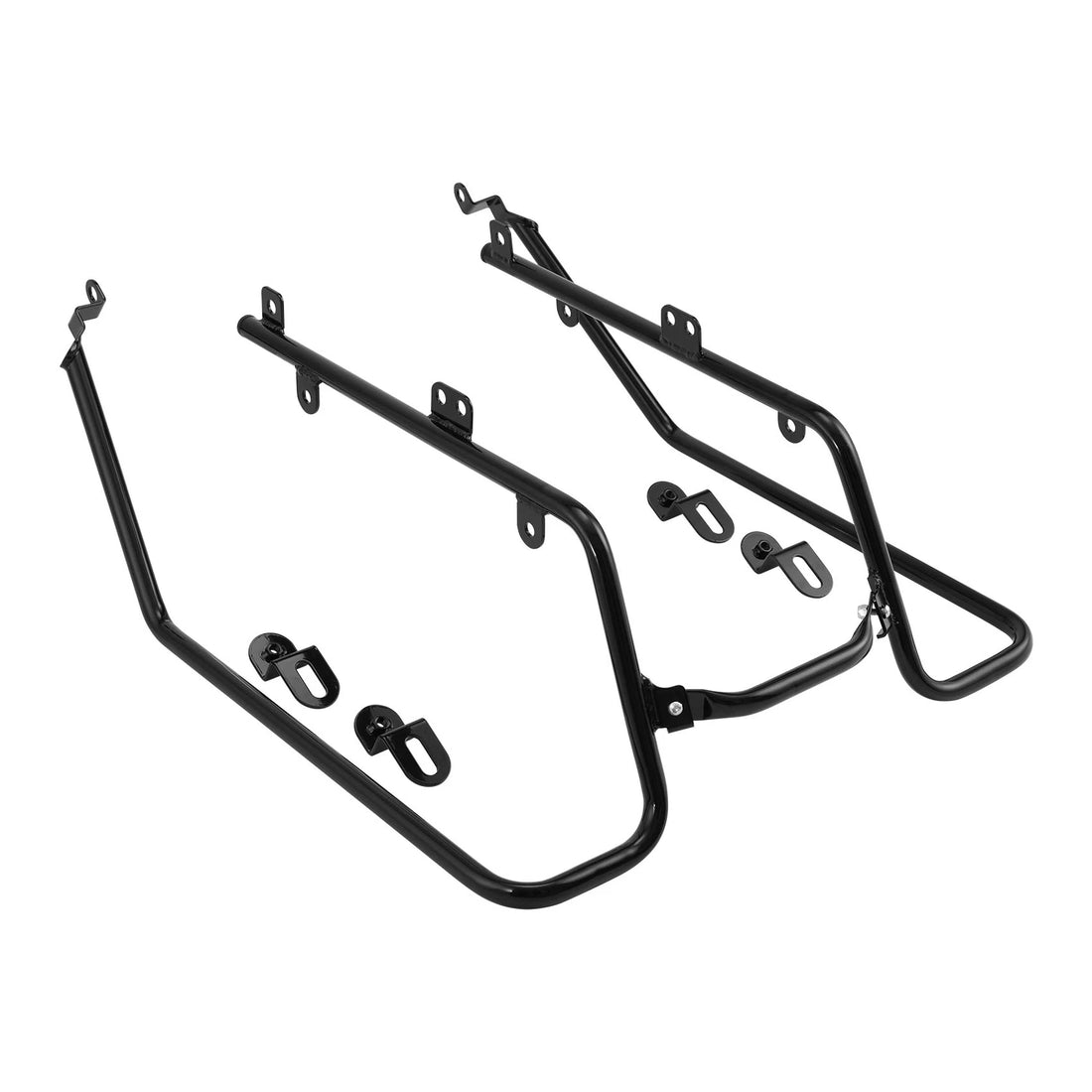 Black Hard Saddlebag Conversion Bracket Kit Fit For Harley Dyna Fat Bob 08-2017