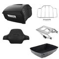 Matte Black King Trunk Luggage Rack Two-Up Mount Fit For Harley Touring 2014-26