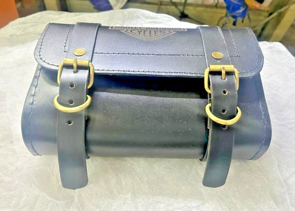 Harley Davidson Tool Bag Pure Leather Engraved For Motorcycle IN Black Color