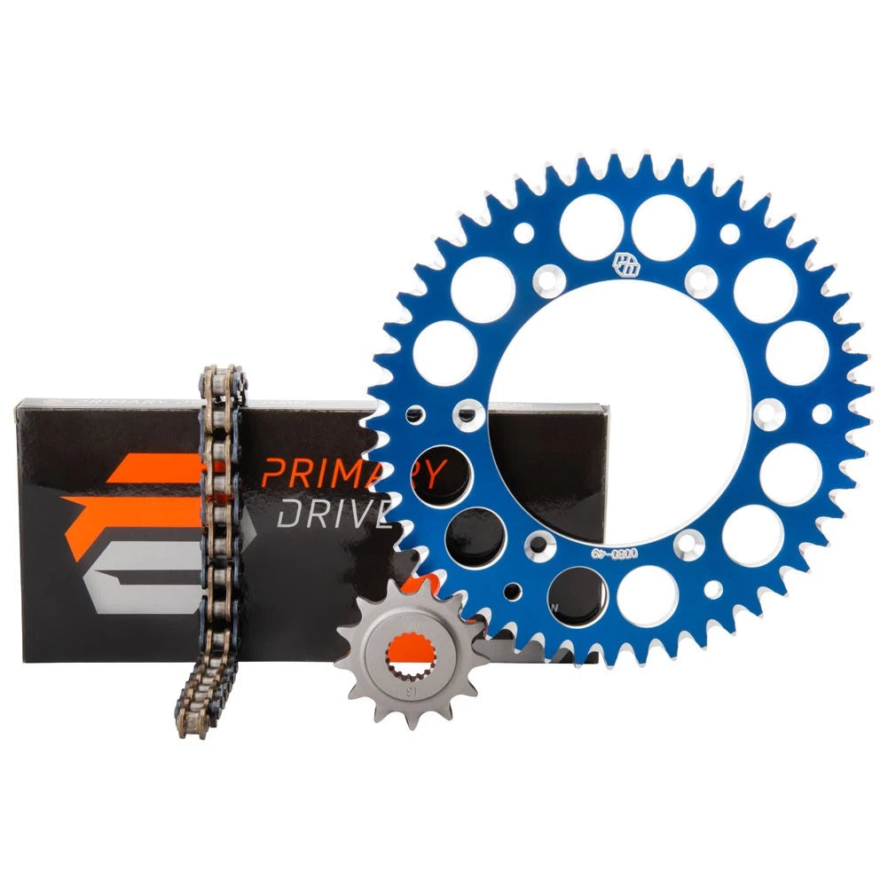 Primary Drive Chain&Sprocket Kit-Aluminum Rear/O-Ring Chain Blue Rear Sprocket