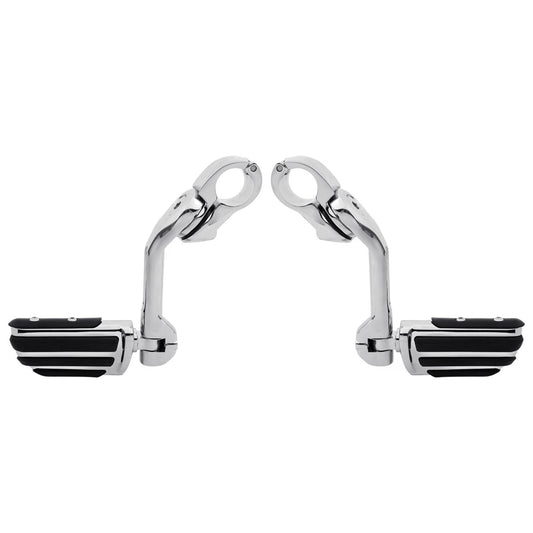 Adjustable Long Highway 1-1/4" Bars Foot Peg Fit For Harley Touring Street Glide