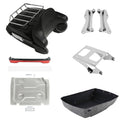 King Trunk Pad Rack Speakers LED Light Mount Plate Fit For Harley Touring 14-26