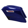 4" Stretched Saddlebag Fit For Harley Road Glide 14-24 Zephyr Blue/Black Sunglo
