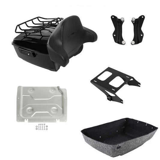 King Trunk Pad Mount Rack Plate Docking Fit For Harley Touring Fltrx 14-26 Black
