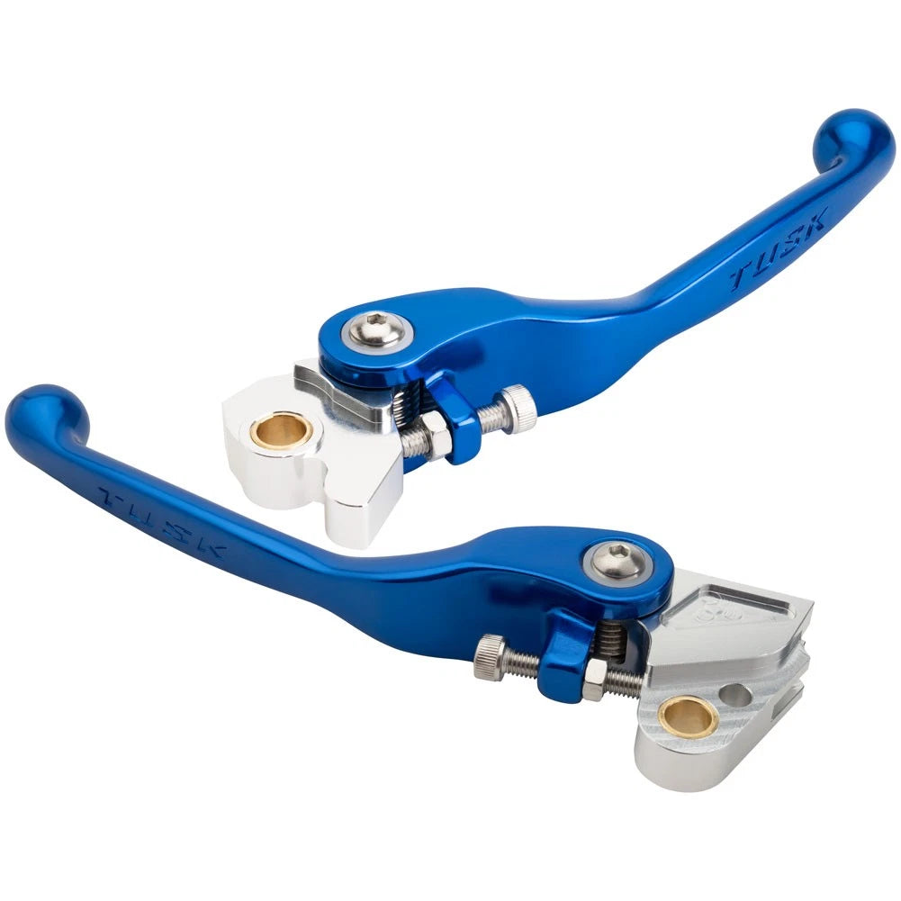Tusk Axis Folding Lever Set Standard Blue For Suzuki RMZ250 2005-2006