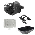 King Tour Trunk Backrest Pad Mount Rack Plate Fit For Harley Street Glide 14-26