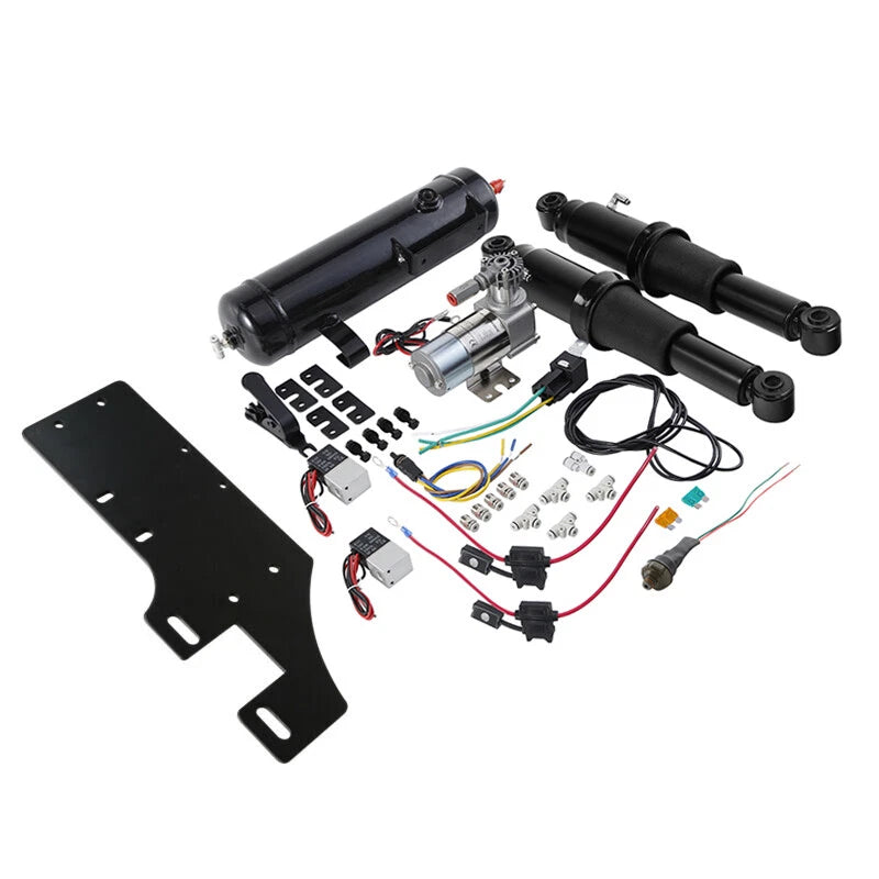 Rear Air Ride Suspension Kit w/ Air Tank Fit For Harley Road Glide 1994-2025 24