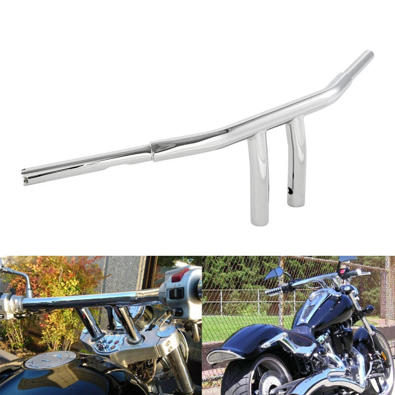 Chrome 1-1/4" Fat 6" Rise T-Bar Handlebar Fit For Harley Dyna Softail Sportster
