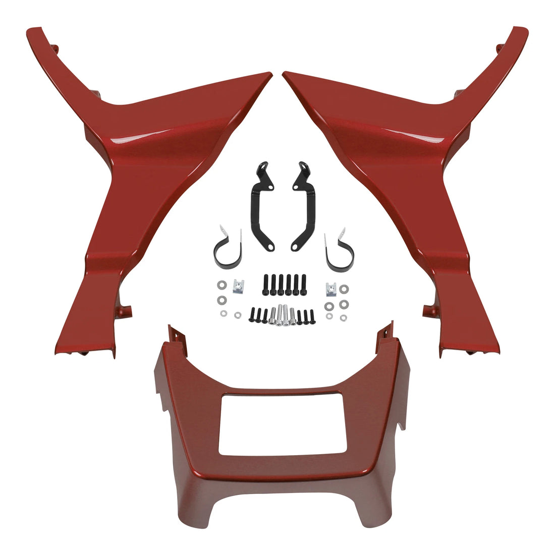 Side Fairing Chin Spoiler Cover Fit For Harley Road Glide Fltrx 17-24 Wicked Red