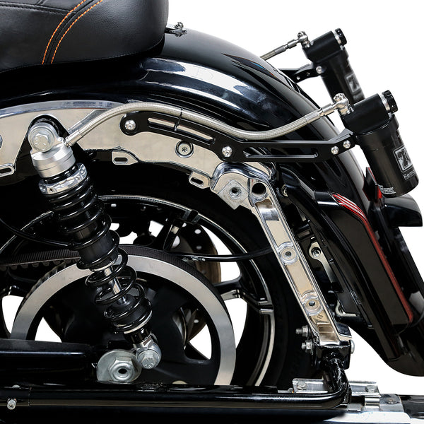 Remote Reservoir Rear Suspensions Shocks Fit For Harley Street Road Glide 14-24