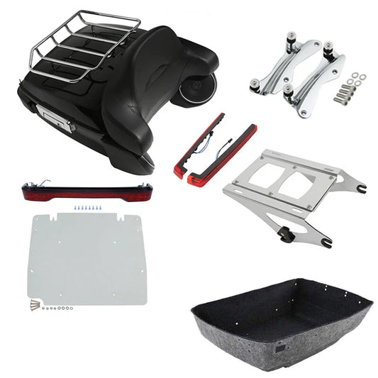 King Trunk Pad Rack Light Speakers Mount Docking Kit Fit For Street Glide 14-26