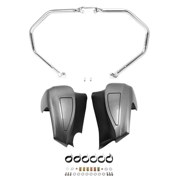 Chrome Engine Crash Bar Lower Fairings Fit For Indian Chief Chieftain 2014-2023