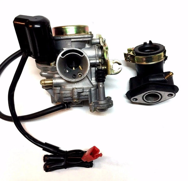 20MM Seaseng 50CC 50 Carburetor & Intake Manifold Boot Scooter Moped Carb New