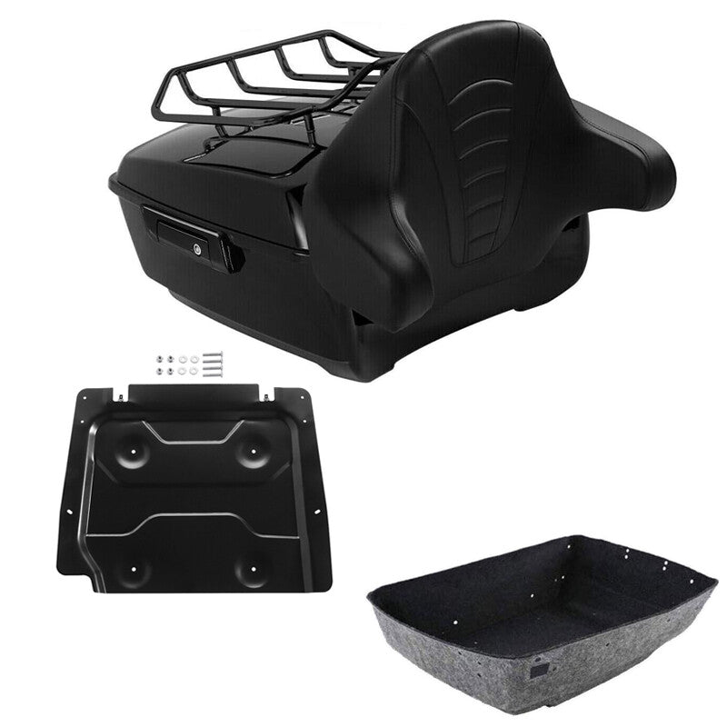 Black King Trunk Backrest Base Plate Fits For Harley Touring Road Glide 14-2026