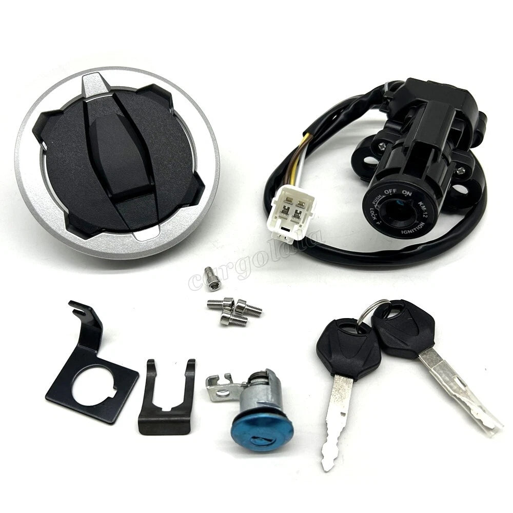 Ignition Switch Fuel Gas Cap Lock Set Fit For Kawasaki Ninja 650 Z650 2017-2023