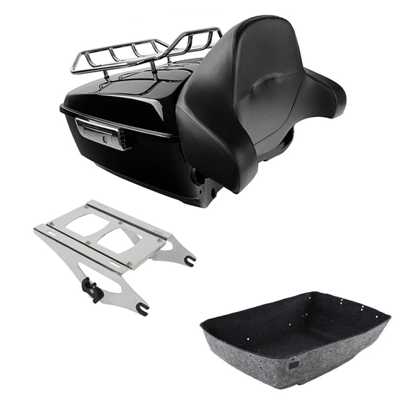 King Trunk Rack Backrest Mounting Rack Fit For Harley Touring Fltrx 2014-2026 25