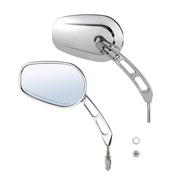 Chrome Rear View Mirrors Fit For Harley Road King Touring XL883 Sportster Fatboy