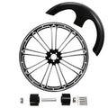 30" Front Wheel Rim & Dual Disc Hub Fender Fit For Harley Touring ABS 1997-2021