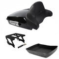 Chopped Trunk Backrest Pad Solo Mount Fit For Harley Sport Glide Flsb 18-25