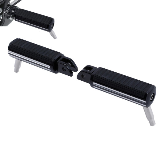 Fit For Harley Softail Street Bob 2018-2025 Gloss Black Driver Foot Pegs