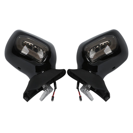 Rear View Mirrors Smoke Turn Signal Lens Fit For Honda Goldwing GL1800 F6B 13-17