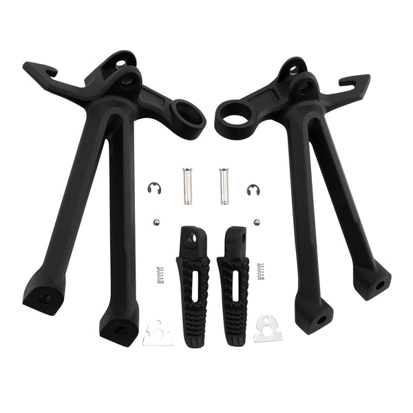 Passenger Footrest Footpegs Bracket Fit For Suzuki GSXR1000 2007-2008 Sand Black