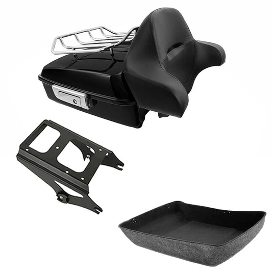 Chopped Trunk Rack Backrest Mount Fit For Harley Touring Road Glide 09-13