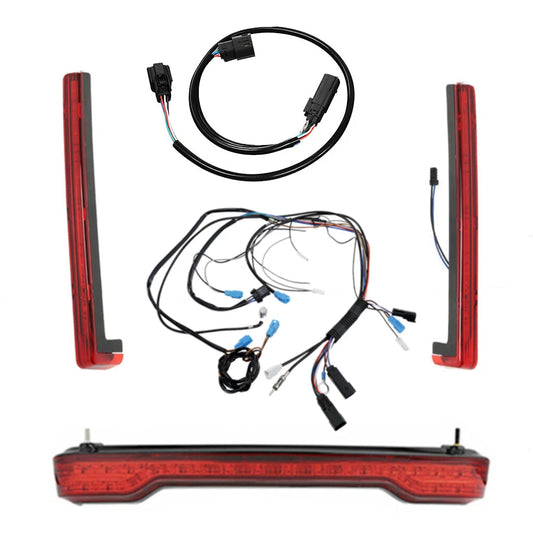 Brake Tail Light Side Markers & Wiring Harness Fit For Harley Touring 2014-2023