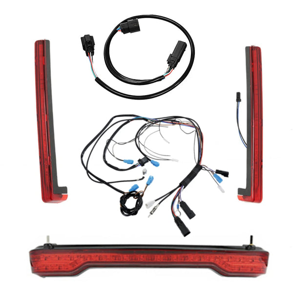 Brake Tail Light Side Markers & Wiring Harness Fit For Harley Touring 2014-2023