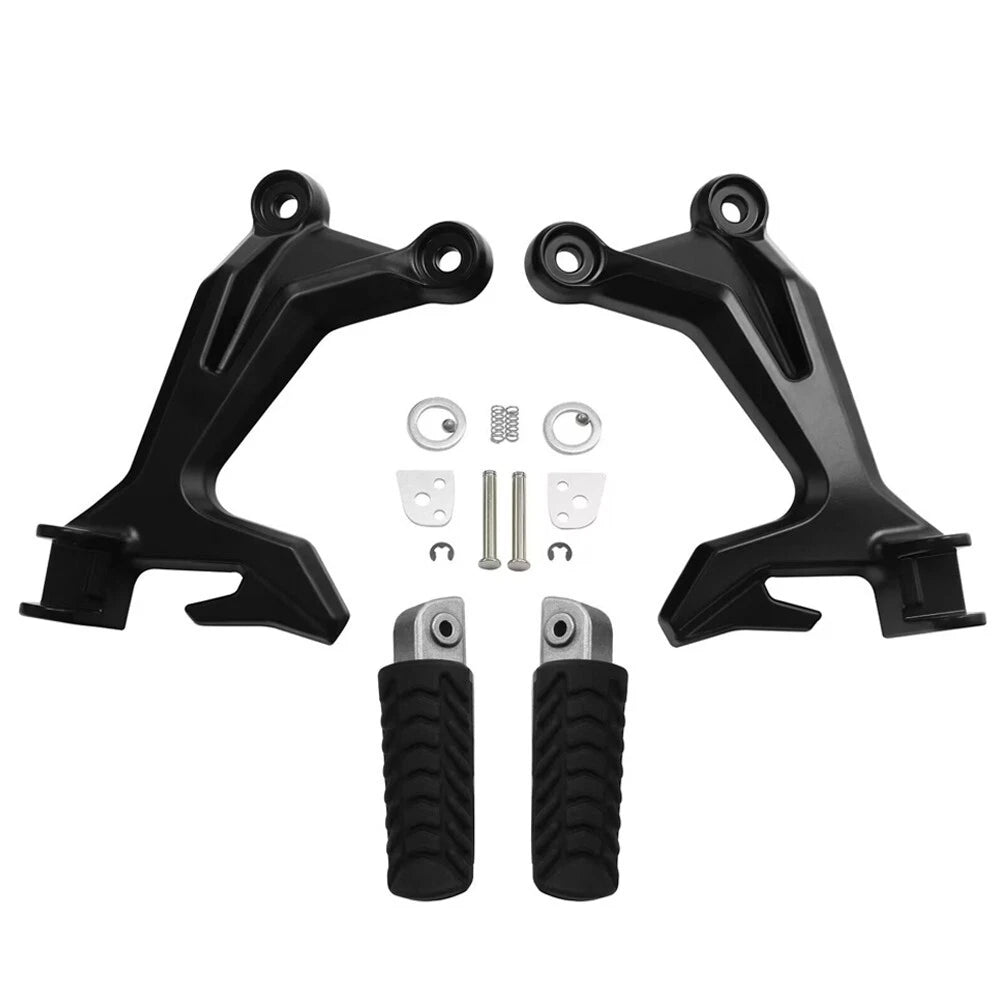 Fit For 2017-2025 Kawasaki Ninja 650 Z650 Passenger Rear Foot Pegs Bracket Black