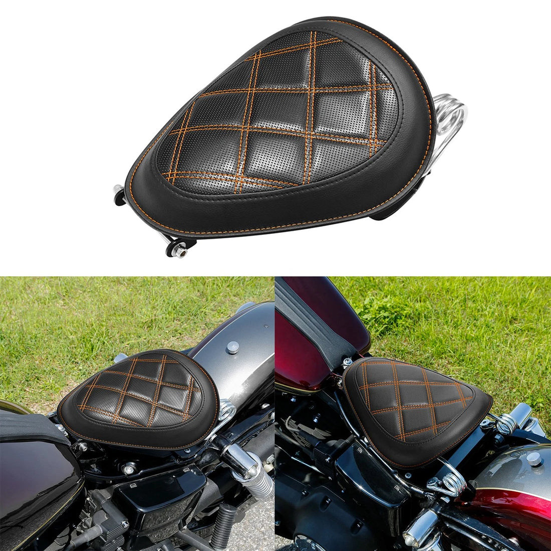 Solo Seat w/ Spring Bracket Fit For Harley Dyna Low Rider Fxdl 2007-2017