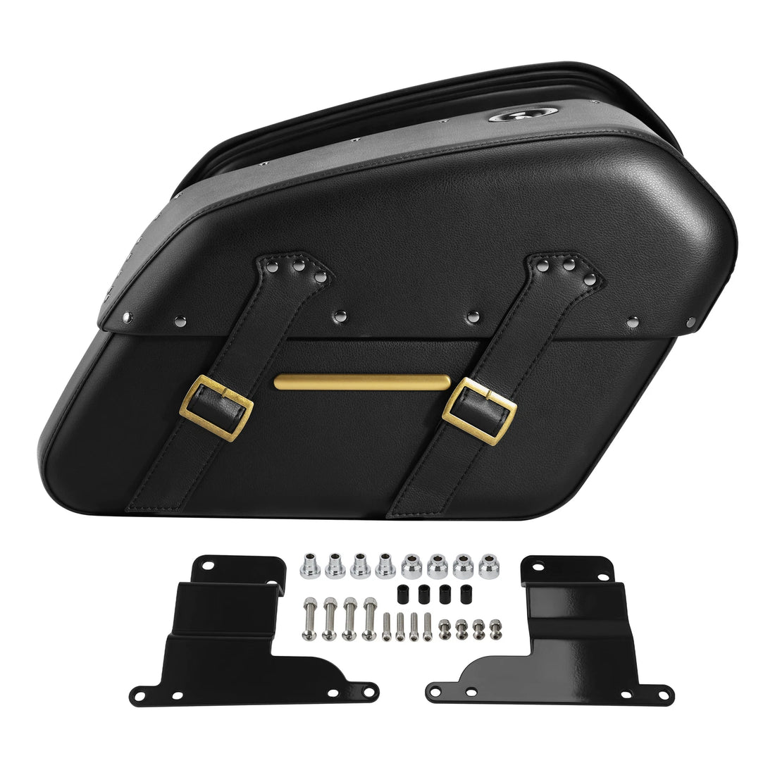 Black Saddlebags Side Bag Mount Kit Fit For BMW R18 Classic 2021-2024