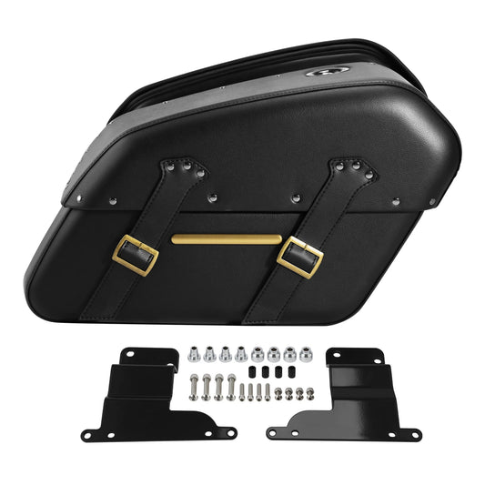 Black Saddlebags Side Bag Mount Kit Fit For BMW R18 Classic 2021-2024