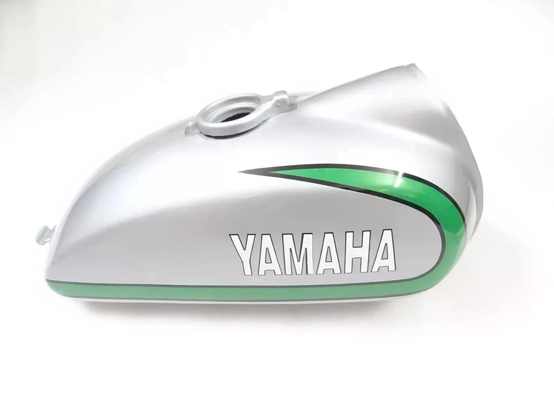 Petrol Gas Tank Steel Made Silver Painted Fits TO Vintage Yamaha LT100 Enduro